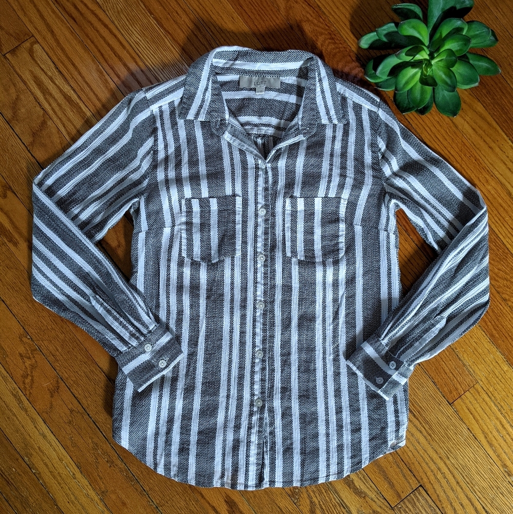 LOFT Striped Cotton Shirt